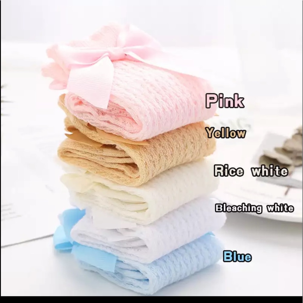 5 Pairs Knee high Socks for baby girls - Picture 5 of 16